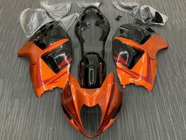 Suzuki GSXR1000 Motorrad Verkleidung 1996-2007 - Orange Schwarz Rot