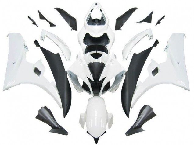 Yamaha YZF R6 Motorrad Verkleidung 2006-2007 - Weiss Matt Schwarz