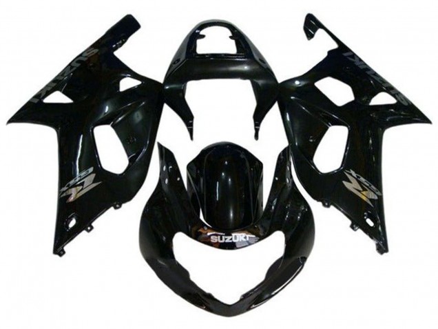 Suzuki GSXR1000 Motorrad Verkleidung 2000-2002 - Glanzendes Schwarz Chrome
