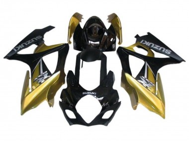 Suzuki GSXR 1000 Motorrad Verkleidung 2005-2006 - Schwarzes Gold Silber
