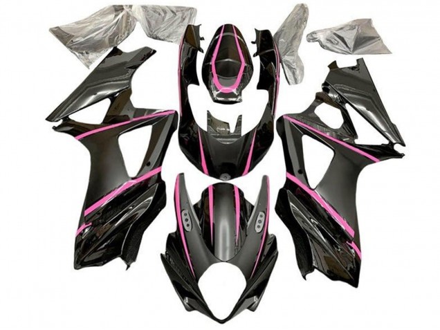 Suzuki GSXR 1000 Motorrad Verkleidung 2005-2006 - Glanzendes Schwarz Matt Schwarz Rosa