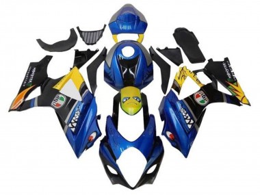 Suzuki GSXR 1000 Motorrad Verkleidung 2005-2006 - Blau Gelb Schwarz Hai