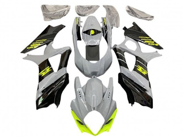 Suzuki GSXR 1000 Motorrad Verkleidung 2007-2008 - Nardo Grau Neon Gelb Schwarz