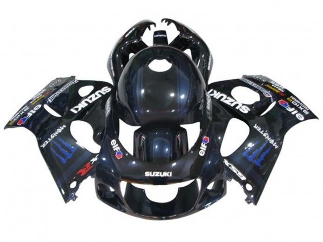 Suzuki GSXR 600 / GSXR 750 Motorrad Verkleidung 1996-2000 - Schwarz Dunkel blau Monster