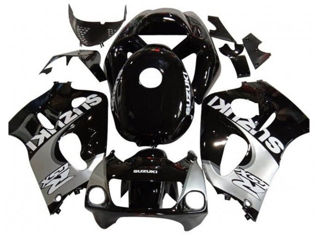 Suzuki GSXR 600 / GSXR 750 Motorrad Verkleidung 1996-2000 - Schwarz Silber