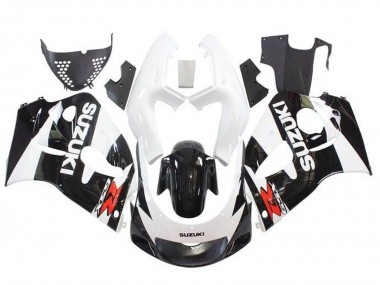 Suzuki GSXR 600 / GSXR 750 Motorrad Verkleidung 1996-2000 - Weiss Schwarz Rot