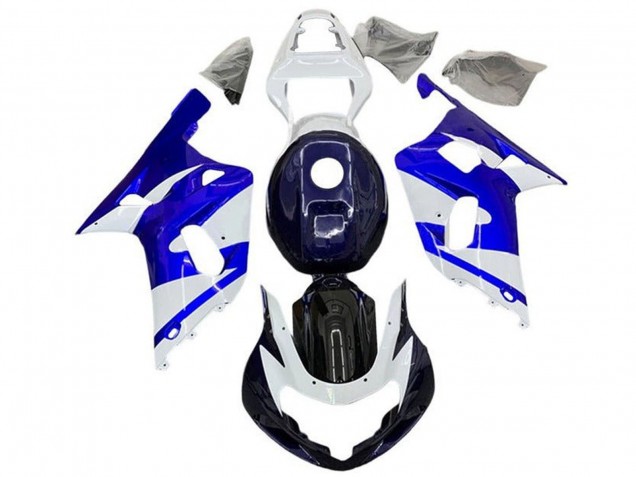 Suzuki GSXR 600 / GSXR 750 Motorrad Verkleidung 2001-2003 - Weiss Blau Schwarz