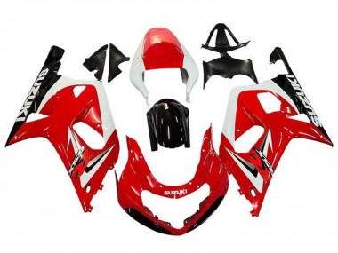 Suzuki GSXR 600 / GSXR 750 Motorrad Verkleidung 2001-2003 - Rot Weiss Glanzendes Schwarz