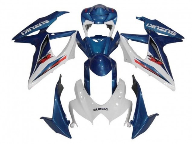 Suzuki GSXR 600 / GSXR 750 Motorrad Verkleidung 2008-2010 - Blau Weiss Rot