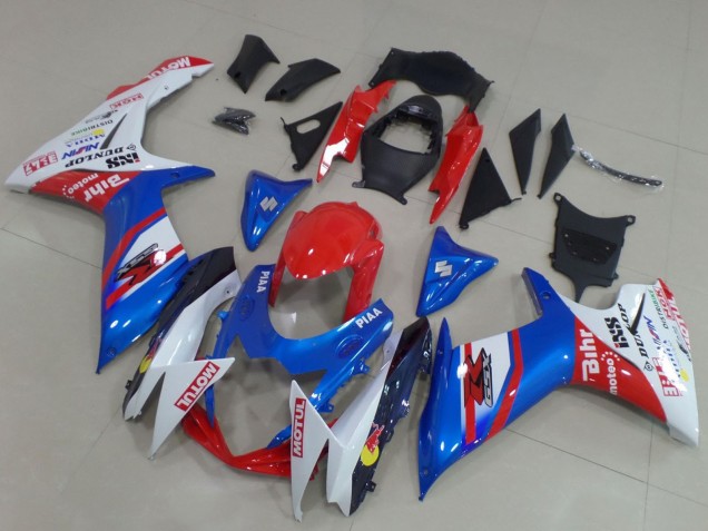Suzuki GSXR 600 / GSXR 750 Motorrad Verkleidung 2011-2024 - Blau Rot Weiss