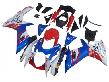 Suzuki GSXR 600 / GSXR 750 Motorrad Verkleidung 2011-2024 - Blau Weiss Rot Motul