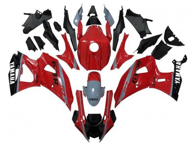 Yamaha YZF R7 Motorrad Verkleidung 2021-2024 - Rot Grau Schwarz Weiss