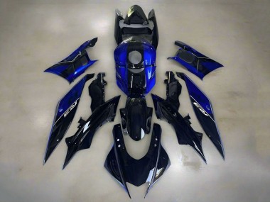Yamaha YZF R3/R25 Motorrad Verkleidung 2019-2021 - Blau Glanzendes Dunkel Blau