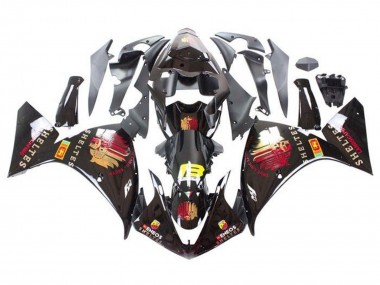 Yamaha YZF 1000 R1 Motorrad Verkleidung 2009-2011 - Glanzendes Schwarz Rot Gelb Sheltes
