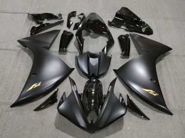 Yamaha YZF 1000 R1 Motorrad Verkleidung 2009-2011 - Glanzendes Schwarz Matt Schwarz Gold