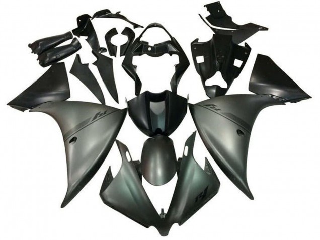 Yamaha YZF 1000 R1 Motorrad Verkleidung 2009-2011 - Silber Matt Schwarz