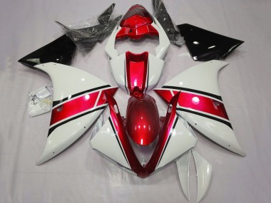 Yamaha YZF 1000 R1 Motorrad Verkleidung 2009-2011 - Weiss Rot Schwarz