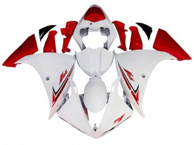 Yamaha YZF 1000 R1 Motorrad Verkleidung 2009-2011 - Weiss Rot