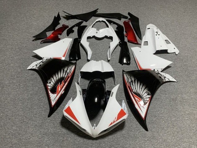 Yamaha YZF 1000 R1 Motorrad Verkleidung 2012-2014 - Weiss Rot Schwarz