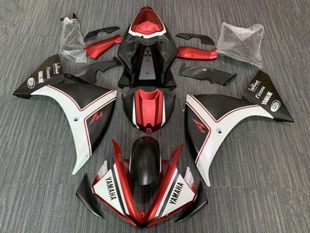 Yamaha YZF 1000 R1 Motorrad Verkleidung 2012-2014 - Weiss Rot Schwarz