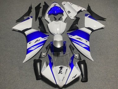 Yamaha YZF 1000 R1 Motorrad Verkleidung 2012-2014 - Weiss Blau Schwarz Silber Streifen