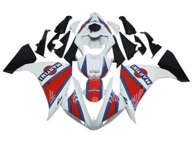 Yamaha YZF 1000 R1 Motorrad Verkleidung 2012-2014 - Weiss Rot Blau Martini