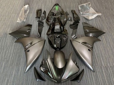 Yamaha YZF 1000 R1 Motorrad Verkleidung 2012-2014 - Matt Grau Glanzendes Schwarz