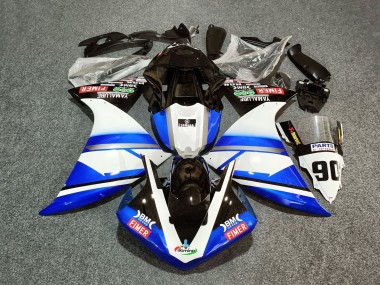 Yamaha YZF 1000 R1 Motorrad Verkleidung 2012-2014 - Weiss Blau Schwarz Fimer Yamalube 90