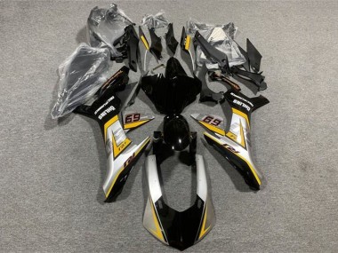 Yamaha YZF 1000 R1 Motorrad Verkleidung 2015-2019 - Silber Gelb Glanzendes Schwarz