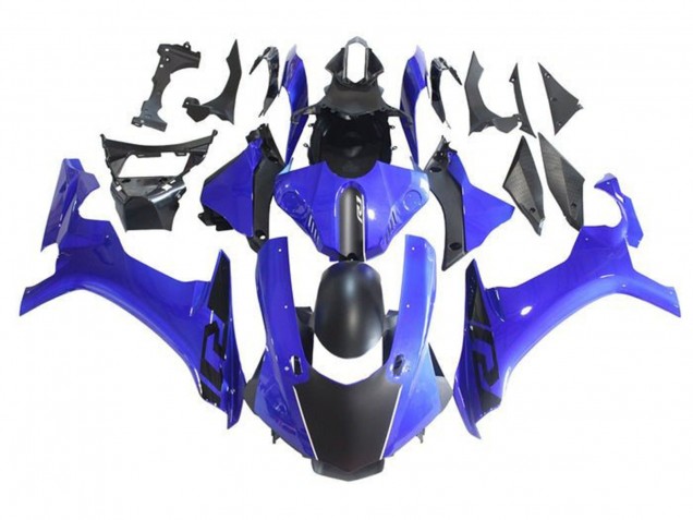 Yamaha YZF 1000 R1 Motorrad Verkleidung 2015-2019 - Blau Matt Schwarz