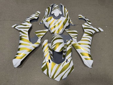 Yamaha YZF 1000 R1 Motorrad Verkleidung 2015-2019 - Weiss Gold Zebra