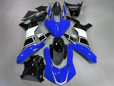 Yamaha YZF 1000 R1 Motorrad Verkleidung 2015-2019 - Blau Weiss Glanzendes Schwarz