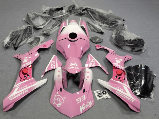 Yamaha YZF 1000 R1 Motorrad Verkleidung 2020-2025 - Rosa Weiss Kirby