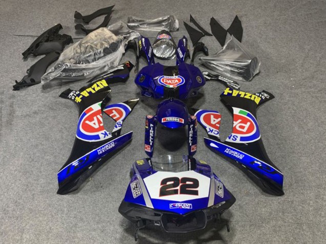 Yamaha YZF 1000 R1 Motorrad Verkleidung 2020-2025 - Blau Weiss Schwarz Rot Pata