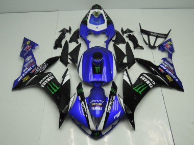 Yamaha YZF 1000 R1 Motorrad Verkleidung 2004-2006 - Blau Weiss Schwarz Grun Monster Energy