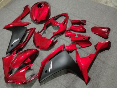 Yamaha YZF 1000 R1 Motorrad Verkleidung 2004-2006 - Rot Matt Schwarz