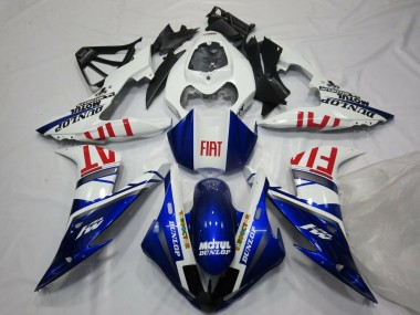 Yamaha YZF 1000 R1 Motorrad Verkleidung 2004-2006 - Weiss Blau Rot Fiat