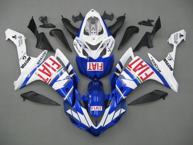 Yamaha YZF 1000 R1 Motorrad Verkleidung 2007-2008 - Weiss Blau Rot Fiat