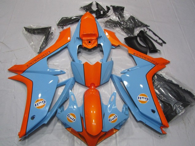 Yamaha YZF 1000 R1 Motorrad Verkleidung 2007-2008 - Hellblau Orange Gulf