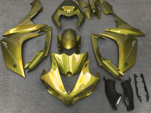 Yamaha YZF 1000 R1 Motorrad Verkleidung 2007-2008 - Gelb Olive
