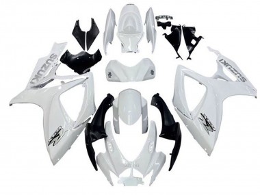 Suzuki GSXR 600 / GSXR 750 Motorrad Verkleidung 2006-2007 - Weiss Schwarz