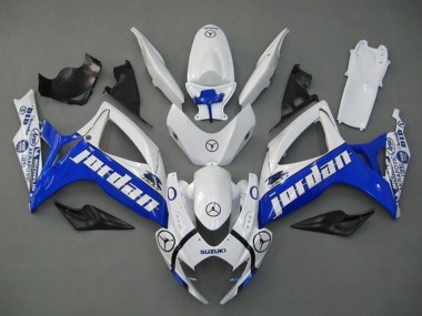 Suzuki GSXR 600 / GSXR 750 Motorrad Verkleidung 2006-2007 - Weiss Blau Jordan