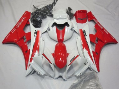 Yamaha YZF R6 Motorrad Verkleidung 2006-2007 - Weiss Rot Motul Michelin