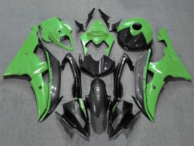 Yamaha YZF R6 Motorrad Verkleidung 2008-2016 - Grun Carbonfaser Stil
