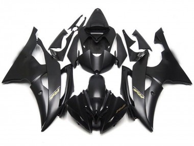 Yamaha YZF R6 Motorrad Verkleidung 2008-2016 - Matt Schwarz Gold Aufkleber