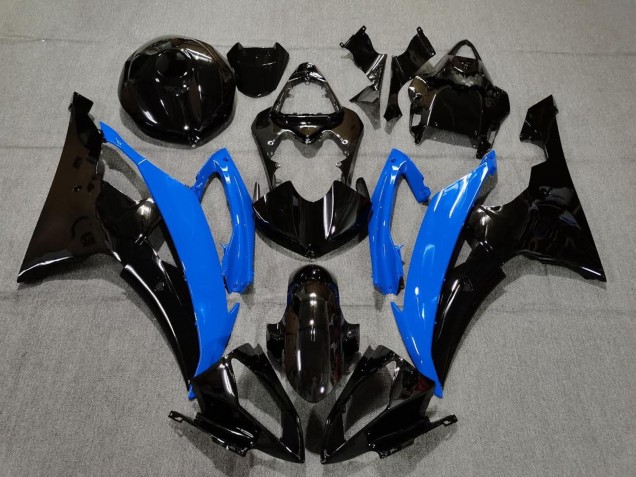 Yamaha YZF R6 Motorrad Verkleidung 2008-2016 - Blau Glanzendes Schwarz