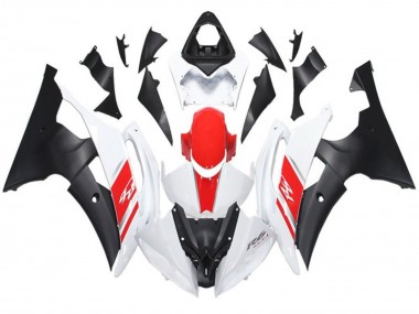 Yamaha YZF R6 Motorrad Verkleidung 2008-2016 - Weiss Rot Matt Schwarz