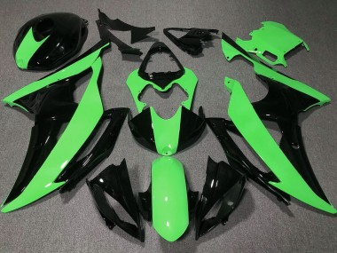 Yamaha YZF R6 Motorrad Verkleidung 2008-2016 - Grun Glanzendes Schwarz