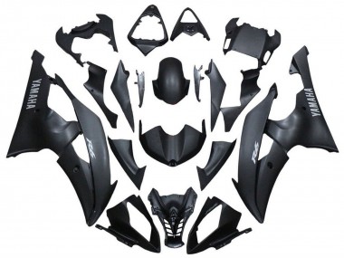 Yamaha YZF R6 Motorrad Verkleidung 2008-2016 - Matt Schwarz Silber Aufkleber
