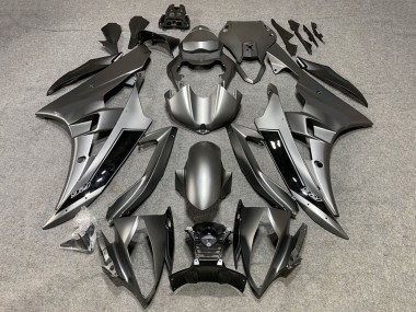 Yamaha YZF R6 Motorrad Verkleidung 2008-2016 - Matt Grau Glanzendes Schwarz
